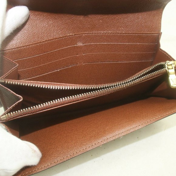 100% Authentic Louis Vuitton Portefeuille Sarah Browns Monogram Wallet - Picture 6 of 9